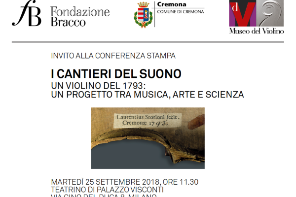 Presentazione del primo "Cantiere del suono", nell’ambito del Distretto Culturale della liuteria grazie al sostegno di Fondazione Bracco